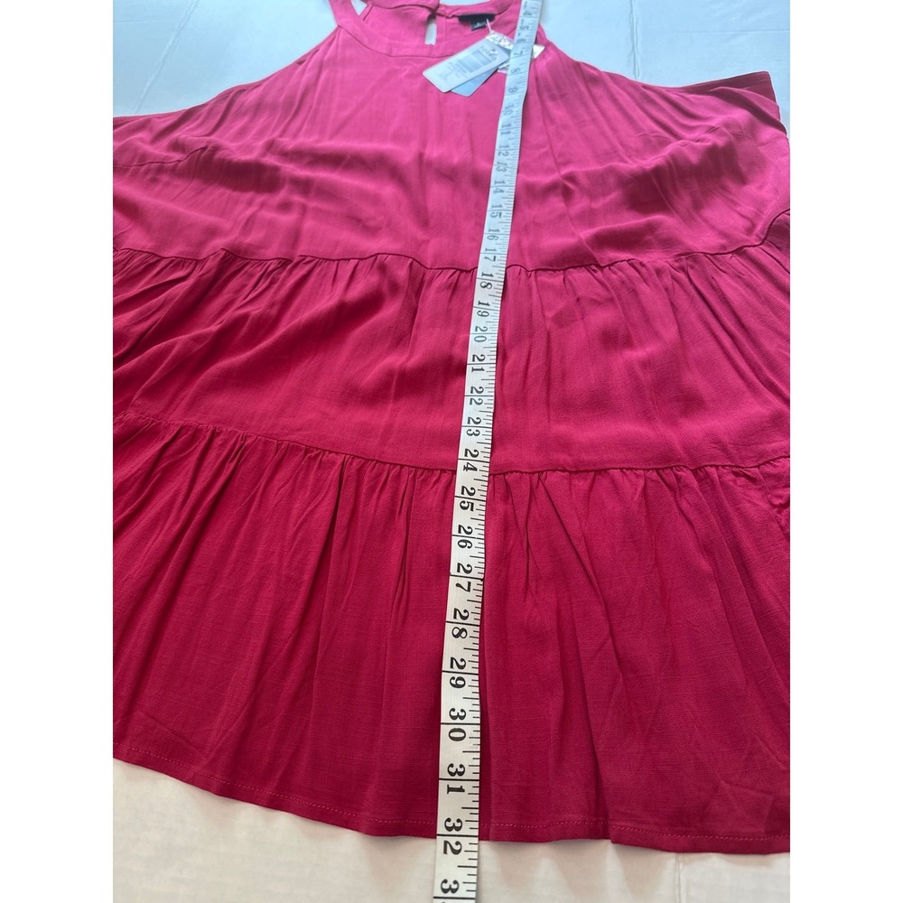 Torrid Lenny Halter Neck Top Women 3X Red Tiered Sleeveless Boho Coquette - Picture 6 of 8